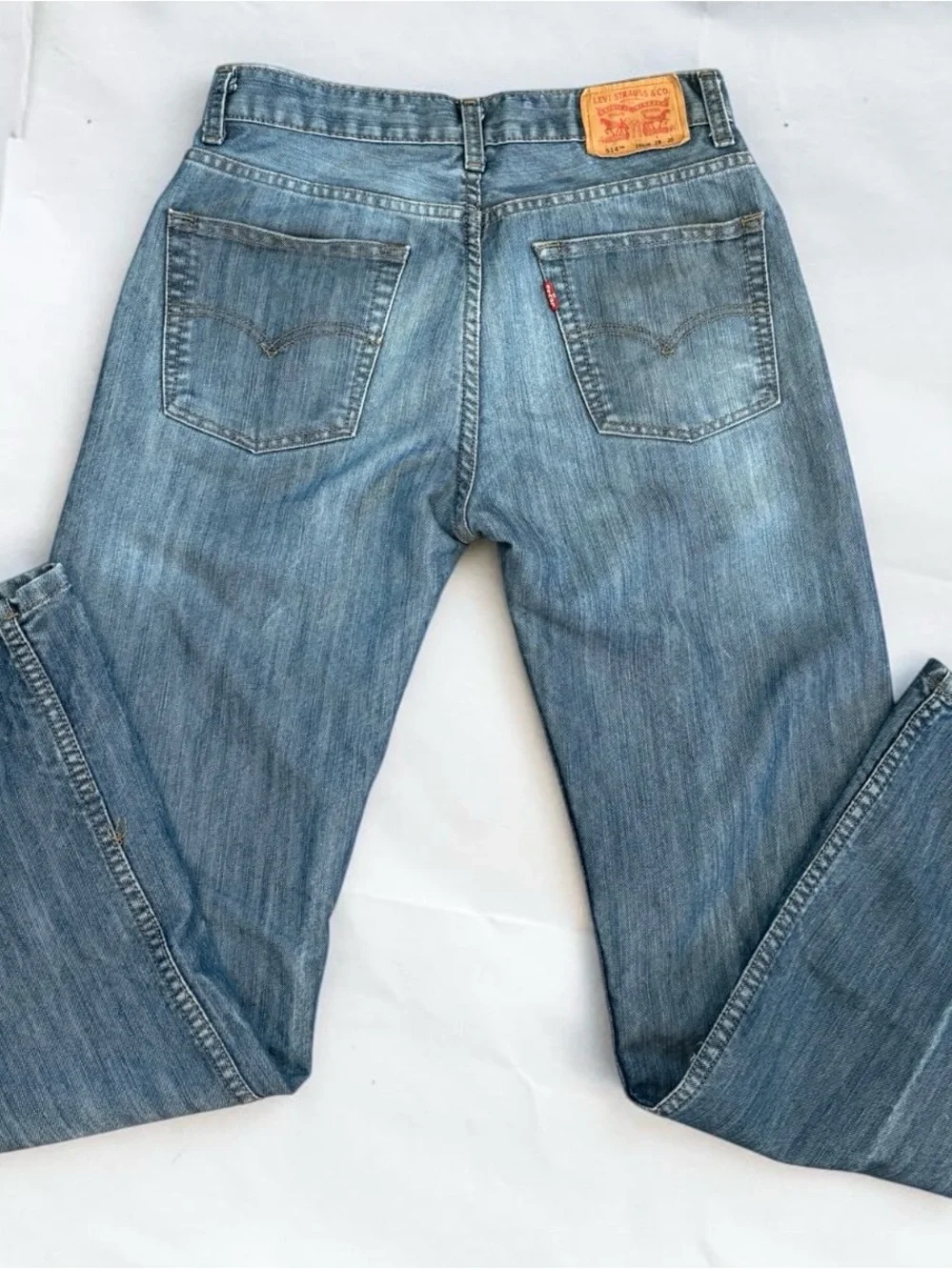 Levi's 514 Size 20 Slim Straight Fit Blue Jeans Denim Cotton W28 L30 EUC Teens